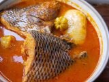 Banku with fresh tilapia soup