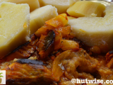 Yam and chicken stew