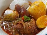 Banku with okro stew