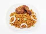 Assorted jollof rice with chicken